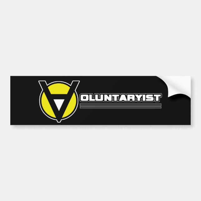 Autocollant De Voiture Adhésif pour pare-chocs de Voluntaryist (Devant)