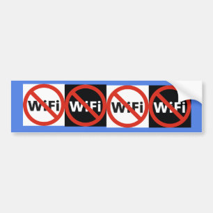 Autocollant De Voiture Adhésif pour pare-chocs de Wi-Fi d'interdiction