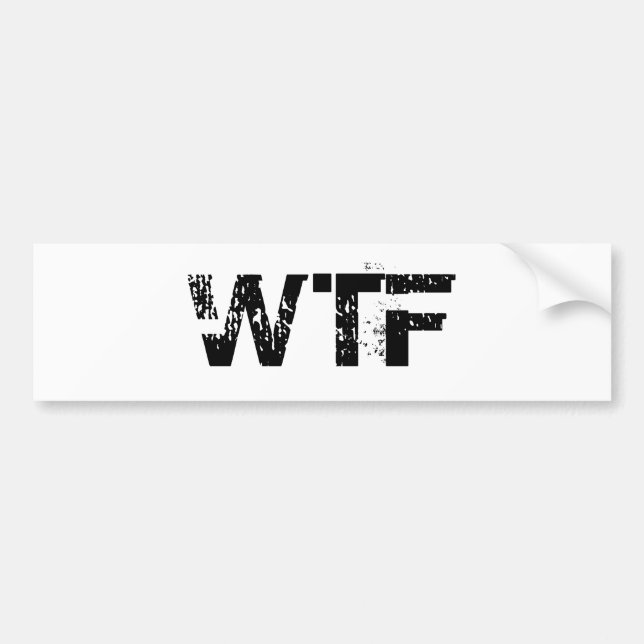 Autocollant De Voiture Adhésif pour pare-chocs de WTF (Devant)