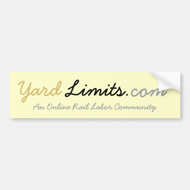 Autocollant De Voiture adhésif pour pare-chocs de YardLimits.com (Devant)