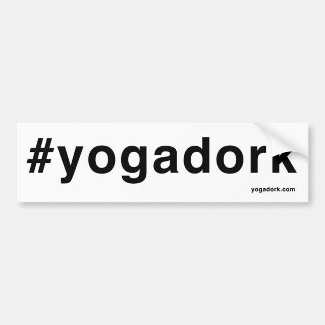 Autocollant De Voiture adhésif pour pare-chocs de #yogadork (Devant)