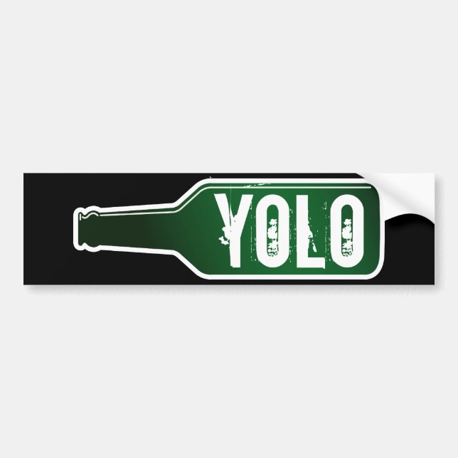 Autocollant De Voiture Adhésif pour pare-chocs de Yolo | vous vivez (Devant)