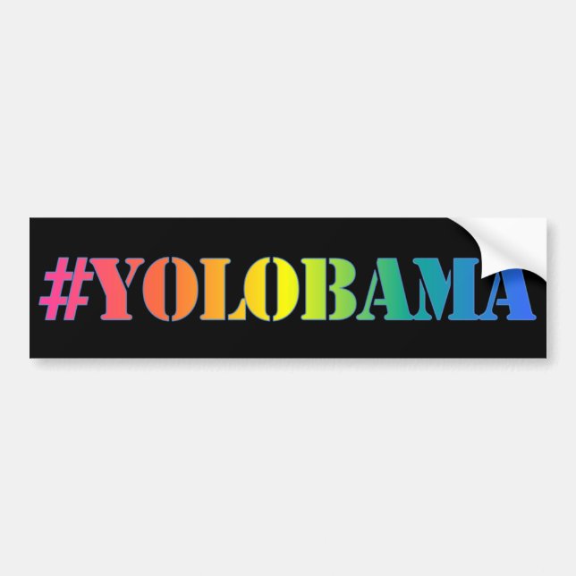 Autocollant De Voiture Adhésif pour pare-chocs de #YOLOBAMA (Devant)