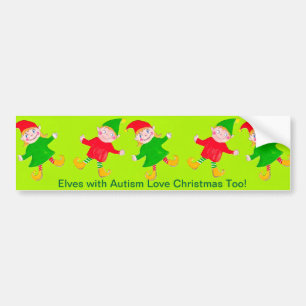 Autocollant De Voiture Adhésif pour pare-chocs d'elfes de Noël