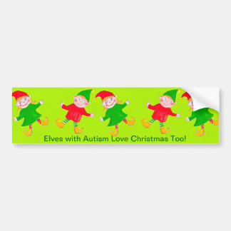 Autocollant De Voiture Adhésif pour pare-chocs d'elfes de Noël