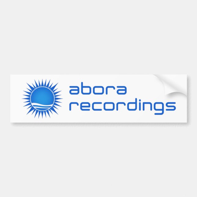 Autocollant De Voiture Adhésif pour pare-chocs d'enregistrements d'Abora (Devant)