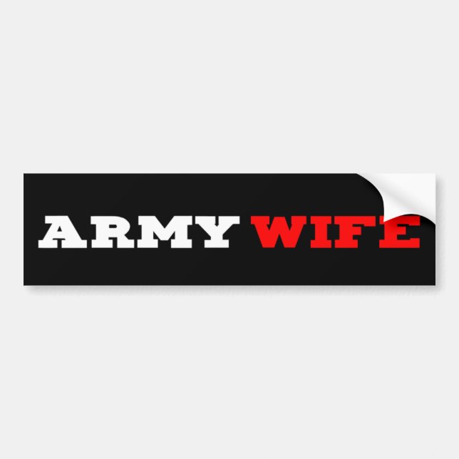 Autocollant De Voiture Adhésif pour pare-chocs d'épouse d'armée (Devant)