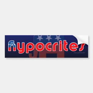 Autocollant De Voiture Adhésif pour pare-chocs des hypocrites Anti-GOP