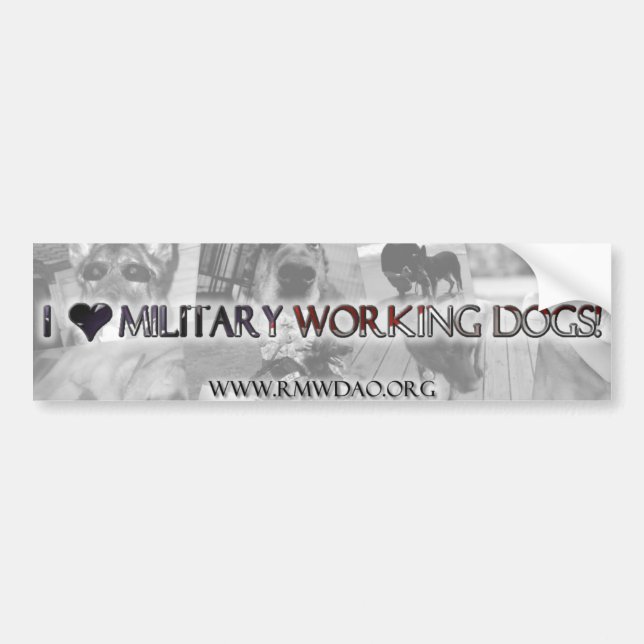Autocollant De Voiture Adhésif pour pare-chocs d'I <3 MWDs (Devant)