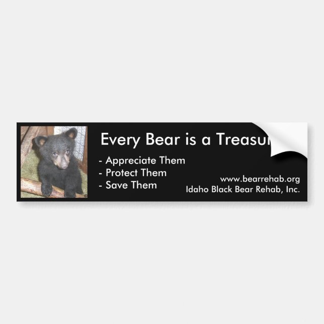 Autocollant De Voiture Adhésif pour pare-chocs d'IBBR - ours CUB (Devant)