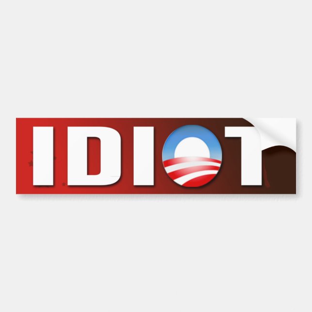 Autocollant De Voiture Adhésif pour pare-chocs d'idiot (Devant)