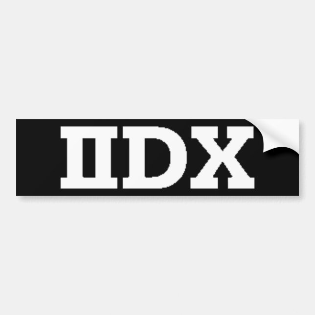 Autocollant De Voiture Adhésif pour pare-chocs d'IIDX (Devant)