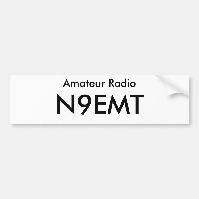 Autocollant De Voiture Adhésif pour pare-chocs d'indicatif d'appel (Devant)