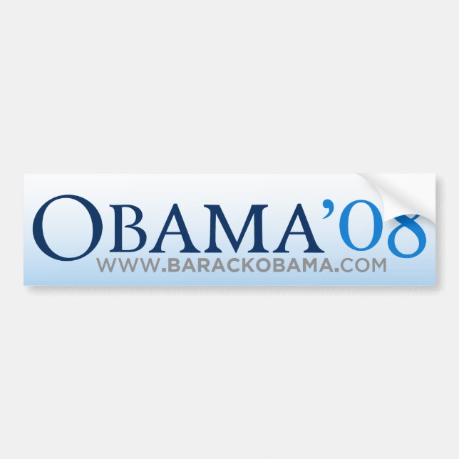 Autocollant De Voiture Adhésif pour pare-chocs d'Obama Biden 08 (Devant)