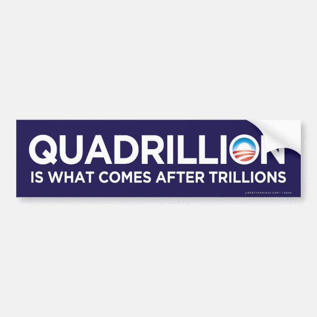 Autocollant De Voiture Adhésif pour pare-chocs d'Obama de Quadrillion (Devant)