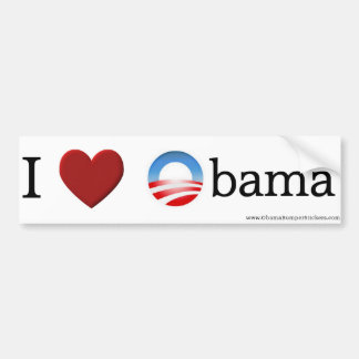 Autocollant De Voiture Adhésif pour pare-chocs d'Obama "j'aime Obama"