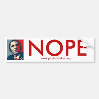 Autocollant De Voiture Adhésif pour pare-chocs d'Obama Nope