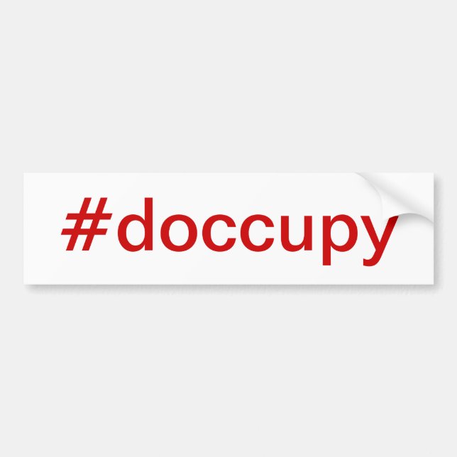 Autocollant De Voiture adhésif pour pare-chocs #doccupy (Devant)