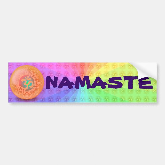 Autocollant De Voiture Adhésif pour pare-chocs d'OM NAMASTE (Devant)