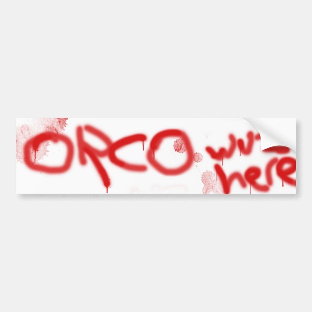 Autocollant De Voiture Adhésif pour pare-chocs d'Orco (Devant)