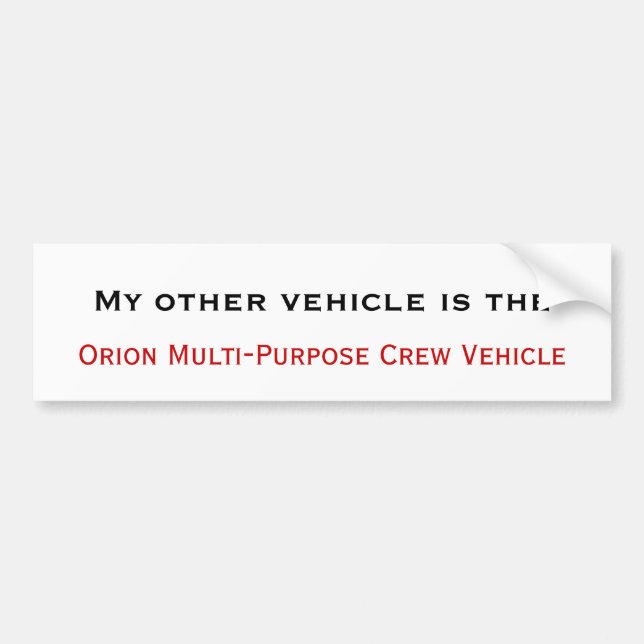 Autocollant De Voiture Adhésif pour pare-chocs d'Orion MPCV (Devant)