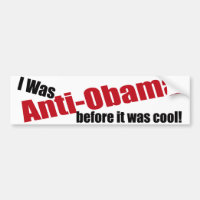 Adhésif pour pare-chocs drôle d'Anti-Obama