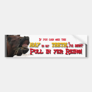 Autocollant De Voiture Adhésif pour pare-chocs drôle de cheval de