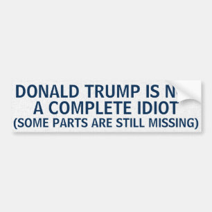 Autocollant De Voiture Adhésif pour pare-chocs drôle de Donald Trump