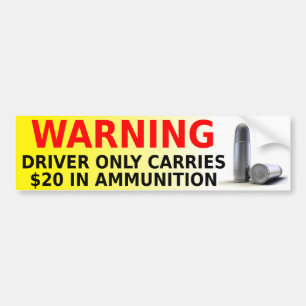 Autocollant De Voiture Adhésif pour pare-chocs drôle de munitions