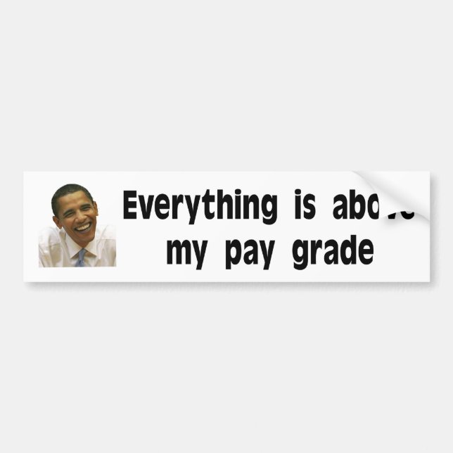 Autocollant De Voiture Adhésif pour pare-chocs drôle d'Obama (Devant)