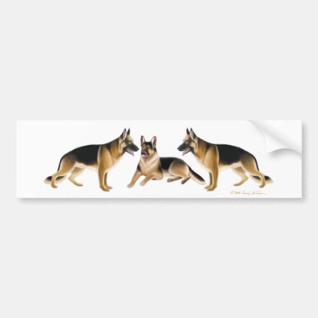Autocollant De Voiture Adhésif pour pare-chocs du berger allemand K9 (Devant)