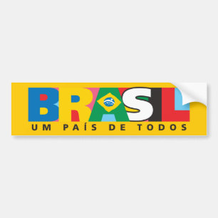 Autocollant De Voiture Adhésif pour pare-chocs du Brésil Um Pais de Tod