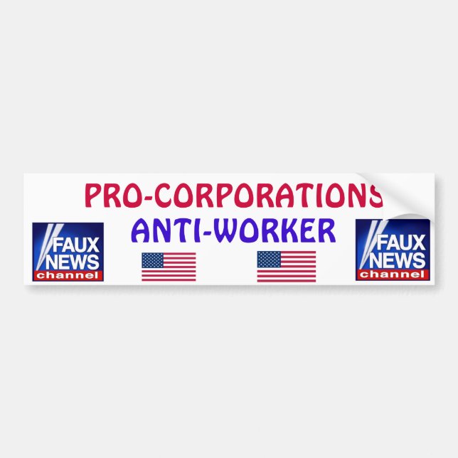 Autocollant De Voiture Adhésif pour pare-chocs du FAUX NEWS* (Devant)