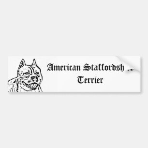 Autocollant De Voiture Adhésif pour pare-chocs du Staffordshire Terrier