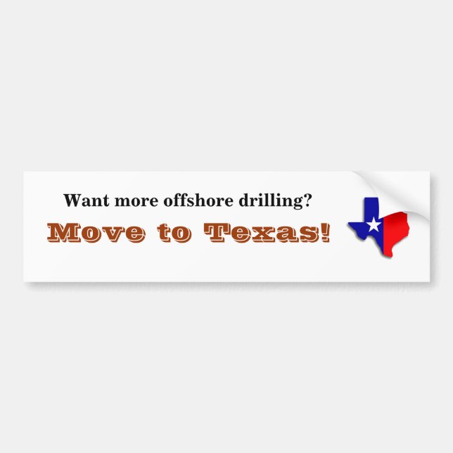 Autocollant De Voiture Adhésif pour pare-chocs du Texas (Devant)