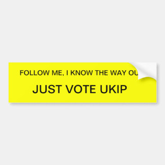 AUTOCOLLANT DE VOITURE ADHÉSIF POUR PARE-CHOCS D'UKIP