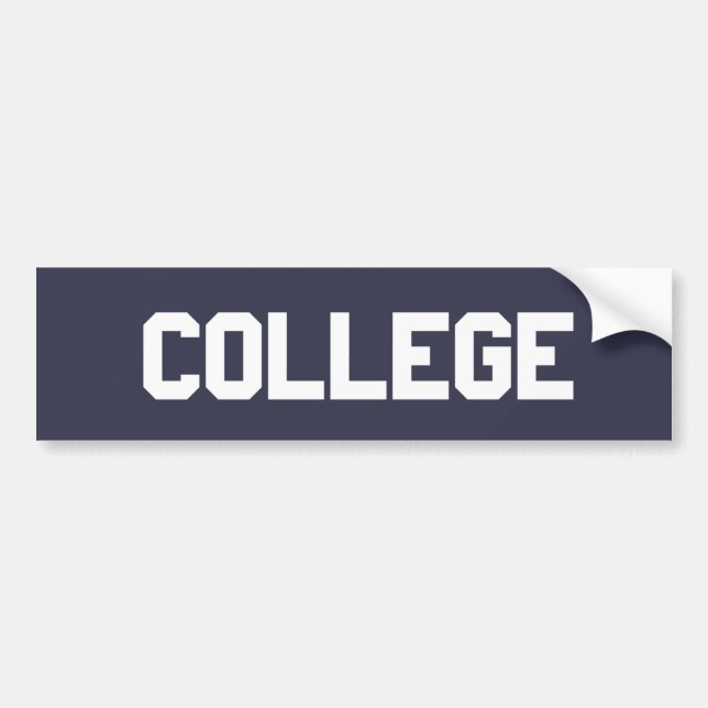 Autocollant De Voiture Adhésif pour pare-chocs d'université (Devant)