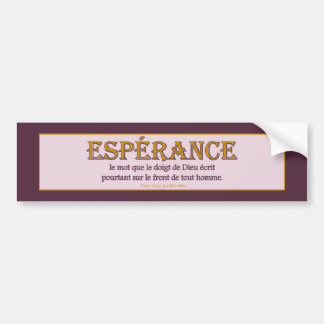 Autocollant De Voiture Adhésif pour pare-chocs : Espérance
