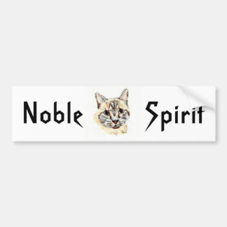 Autocollant De Voiture Adhésif pour pare-chocs : "Esprit noble", texte de