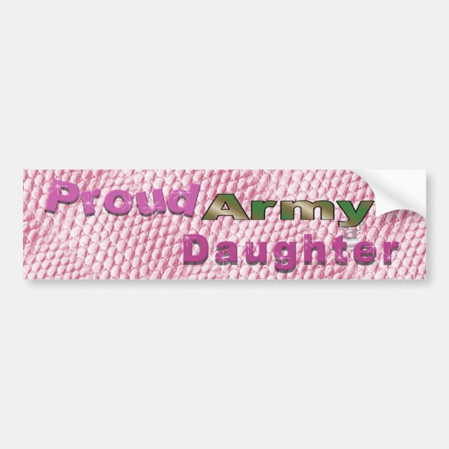 Autocollant De Voiture Adhésif pour pare-chocs fier de fille d'armée (Devant)