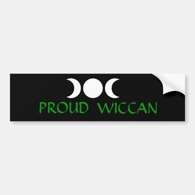 Autocollant De Voiture Adhésif pour pare-chocs fier de Wiccan (Devant)