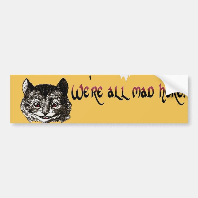 Autocollant De Voiture Adhésif pour pare-chocs fol de chat (Devant)