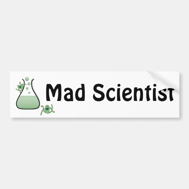 Autocollant De Voiture Adhésif pour pare-chocs fol de scientifique (Devant)