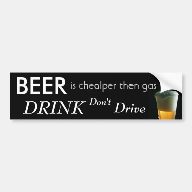AUTOCOLLANT DE VOITURE ADHÉSIF POUR PARE-CHOCS FRAIS DE BIÈRE (Devant)