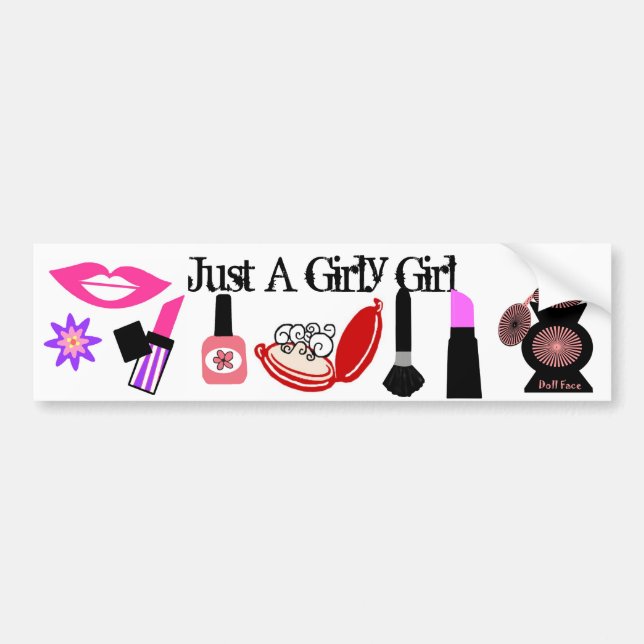 Autocollant De Voiture Adhésif pour pare-chocs Girly de fille (Devant)