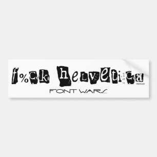 Autocollant De Voiture Adhésif pour pare-chocs helvetica de F%ck