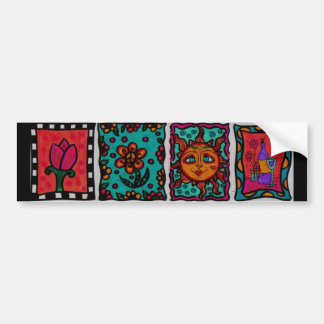 Autocollant De Voiture Adhésif pour pare-chocs hippie d'art