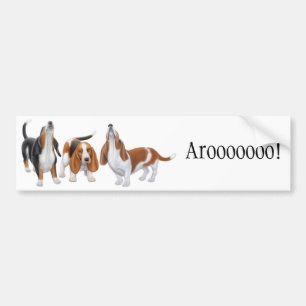 Autocollant De Voiture Adhésif pour pare-chocs hurlant de chiens de