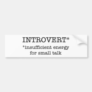 Autocollant De Voiture Adhésif pour pare-chocs insuffisant INTROVERTI
