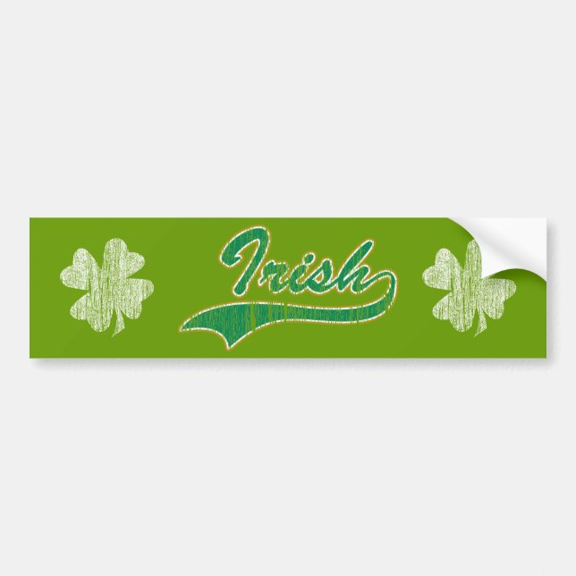 Autocollant De Voiture Adhésif pour pare-chocs irlandais fier (Devant)